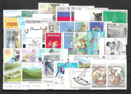 Liechtenstein - Selt./postfr. Lot Von SM-Ausgaben (gültige Nominale 54 SFr) Aus 2000/10! - Unused Stamps