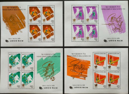 COREE DU SUD / YT BF 381 - 384 / JO SEOUL - SPORT - EQUITATION - ESCRIME - FOOTBALL - GYMNASTIQUE / NEUFS ** / MNH - Estate 1988: Seul