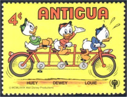 142 Antigua Huey Dewey Louis Riri Fifi Loulou Bicycle Cyclisme MNH ** Neuf SC (ANT-89c) - Cycling