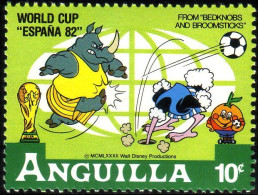 134 Anguilla Disney Soccer Football Autruche Ostrich Rhinoceros MNH ** Neuf SC (ANG-32a) - Anguilla (1968-...)