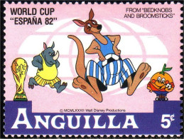 134 Anguilla Disney Soccer Football Kangaroo Rhinoceros MNH ** Neuf SC (ANG-29a) - Anguilla (1968-...)