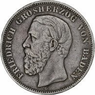 Allemagne, Grand-duchy Of Baden, Friedrich I, 5 Mark, 1895, Karlsruhe, Argent - Andere & Zonder Classificatie