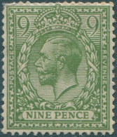 Great Britain 1912 SG393a 9d Olive-green KGV MLH (amd) - Sin Clasificación