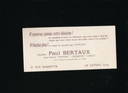 Ancien Buvard  Assurances Paul Bertaux 6 Rue Gambetta Le Cateau Nord - Banca & Assicurazione