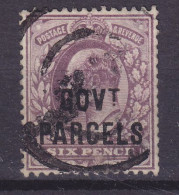 Great Britain 1902 Mi. 36, 6p. Edward VII. Overprinted Aufdruck Surchargée 'GOVT./PARCELS', (o) (2 Scans) - Railway & Parcel Post