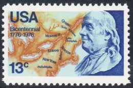 !a! USA Sc# 1690 MNH SINGLE (a3) - Benjamin Franklin - Neufs