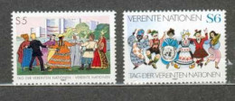 ONU VIENNE MNH ** 75-76 Journée Des Nations Unies Costumes Folkloriques Folklore Emblème - Unused Stamps