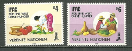 ONU VIENNE MNH ** 79-80 Développement De L'agriculture Nourriture Aliment Fruit - Unused Stamps