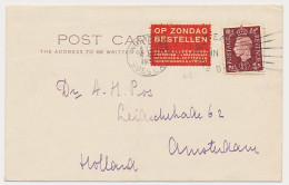 Op Zondag Bestellen - Worthing GB / UK - Amsterdam 1939 - Covers & Documents