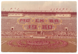 CARTE PHOTO - MOSCOU 1980 JEUX OLYMPIQUES, Stade Central Lénine - Olympic Games