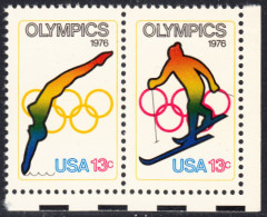 !a! USA Sc# 1695-1696 MNH Horiz.PAIR From Lower Right Corner (a2) - Olympic Games - Neufs