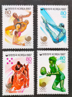 COREE DU SUD / YT 1363 - 1366 / JO SEOUL - SPORT - EQUITATION - PLONGEON - TENNIS - LUTTE / NEUFS ** / MNH - Estate 1988: Seul