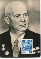 X1306 Germany Ddr, Maximum Card 1964, The Sekretar Of The Sowiet Union Nikita Krusciov, Mi-1020 - Maximum Cards