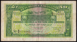 Lebanon 50 Piastres 1942 P-37 VF Banknote - Lebanon