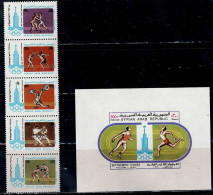 SYRIEN 1980 SUMMER OLYMPICS GAMES MOSCOW 80 MI No 1471-5 + BLOCK 61 MNH VF!! - Estate 1980: Mosca