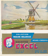 BU 2832 -  BUVARD    BISCOTTES EXCEL LILLE  COLLECTION MOULINS HOLLANDAIS - Zwieback