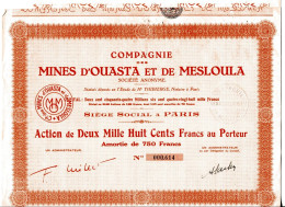 MINES D'OUASTA Et De MESLOULA (Algérie) - Africa