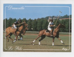 Deauville (14 France) Le Polo (sport équestre) Cp Vierge N°4093 Le Goubey - Cheval Chevaux - Paardensport