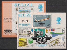 BELIZE - 1979 - Bloc Feuillet BF N°YT. 8 Et 9 - OACI / Rowland Hill - Neuf Luxe ** / MNH / Postfrisch - Rowland Hill