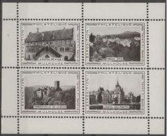 FRANCE :1934: 3 Feuillets De 4 Vignettes / Cinderellas – Postfris / Neuves / MNH: ## Exposition Philatélique-MULHOUSE ## - Expositions Philatéliques