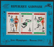 GABON - 1980 - Bloc Feuillet BF N°YT. 35 - Olympics / Moscou - Neuf Luxe ** / MNH / Postfrisch - Estate 1980: Mosca