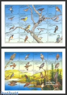 Georgia 1996 Birds 2x16v In 2 M/s, Mint NH, Nature - Birds - Birds Of Prey - Owls - Woodpeckers - Georgia