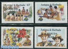 Barbuda 1986 75 Years Girl Guides 4v, Mint NH, Sport - Scouting - Barbuda (...-1981)