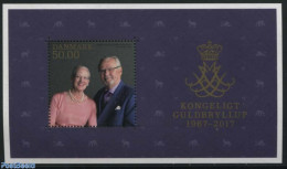 Denmark 2017 Royal Golden Wedding S/s, Joint Issue Faroe Islands, Greenland, Mint NH, History - Various - Kings & Quee.. - Unused Stamps