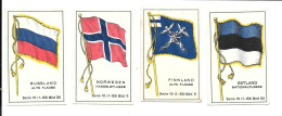 DD63 - VIGNETTES CIGARETTES MASSARY - DRAPEAUX - NORVEGE - RUSSIE - ESTONIE - FINLANDE - Andere & Zonder Classificatie