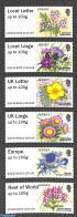 Jersey 2020 Automat Stamps 6v, Mint NH, Nature - Flowers & Plants - Automat Stamps - Vignette [ATM]