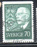 SWEDEN SVERIGE SVEZIA SUEDE 1967 KING GUSTAF VI ADOLF 70o USATO USED OBLITERE' - Usados