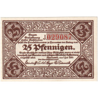 Allemagne, Hannover, 25 Pfennig, Eglise, 1921, 1921-07-01, SPL, Mehl:572.1 - Other & Unclassified