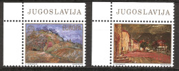 Yougoslavie 1977 N° 1573 / 4 ** Europa, Tableaux, Boka Kotorska, Milo Milunovic, Paysage, Ljubo Babic, Agriculture, Rue - Neufs