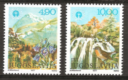 Yougoslavie 1977 N° 1578 / 9 ** Protection De La Nature, Tableaux, Milenkovic, Alpes, Edelweiss, Cascade, Lac, Plitvice - Unused Stamps