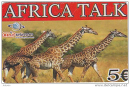 GREECE - Giraffes, Africa Talk, Best Telecom, Prepaid Card 5 Euro, Used - Sonstige & Ohne Zuordnung