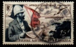 AFRIQUE  EQUATORIALE  FRANCAISE   -  Aéro  -  1951 .  Y&T N° 55 Oblitéré.  Savorgnan De Brazza - Used Stamps