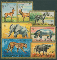 Burundi 1964 Tiere Büffel Zebra Elefant Flusspferd 102/08 A Gestempelt - Usados