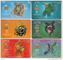 RUSSIA-SAINT PETERSBURG - Set Of 12 Cards, Zodiac, Tirage 10000-25000, Used - Zodiaque