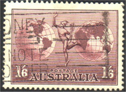 151 Australia Mercury Hemispheres 1sh 6p (AUS-74) - Used Stamps