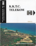 North Cyprus - Chip - K.K.T.C. - Salamis, Red CN, SC7, 200U, 2001, Used - Chypre