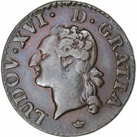 France, Louis XVI, Liard, 1790, Toulouse, Cuivre, TTB, Gadoury:348 - 1774-1791 Louis XVI