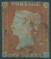 Great Britain 1841 SG12 1d Orange-brown QV **AH Imperf FU (amd) - Unclassified