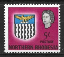 NORTHERN RHODESIA.....QUEEN ELIZABETH  II..(1952-22.)...." 1963."...5/-.....MARK ON GUM....(CAT.VAL.£12..).......MH..... - Rhodésie Du Nord (...-1963)