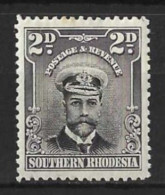 SOUTHERN  RHODESIA..KING GEORGE V..(1910-22.)..." 1924.."....2d......SG4.........MH..... - Rhodésie Du Sud (...-1964)