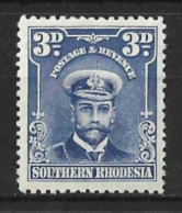 SOUTHERN  RHODESIA..KING GEORGE V..(1910-22.)..." 1924.."....3d......SG5.........MH..... - Rhodésie Du Sud (...-1964)