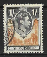 NORTHERN  RHODESIA..KING GEORGE VI..(1936-52.).......1/-.......SG40......CDS.......VFU.... - Rhodésie Du Nord (...-1963)