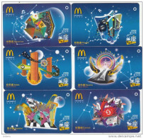 CHINA - Mc Donalds, Zodiac, Set Of 12 Prepaid Cards, Exp.date 31/12/06, Used - Zodiac