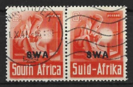 S.W.A... ...KING GEORGE VI..(1936-52..).....6d  X PAIR......SG119.......CDS.....VFU.. - Südwestafrika (1923-1990)