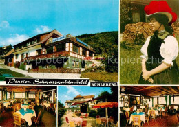 73838072 Buehlertal Cafe Restaurant Pension Schwarzwaldmaedel Trachten Bollenhut - Buehlertal