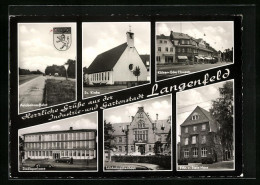 AK Langenfeld /Rheinland, Ortsansicht Mit Dem Landeskrankenhaus, Ev. Kirche  - Langenfeld